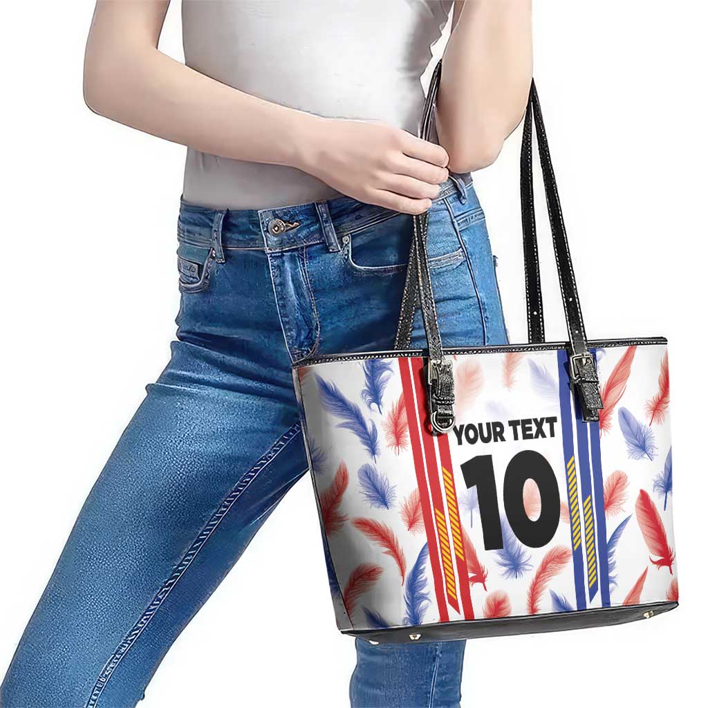 Custom Philippines Champions Football Jersey Leather Tote Bag LT03 - Polynesian Pride