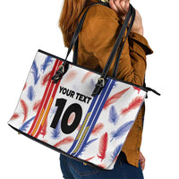 Custom Philippines Champions Football Jersey Leather Tote Bag LT03 - Polynesian Pride