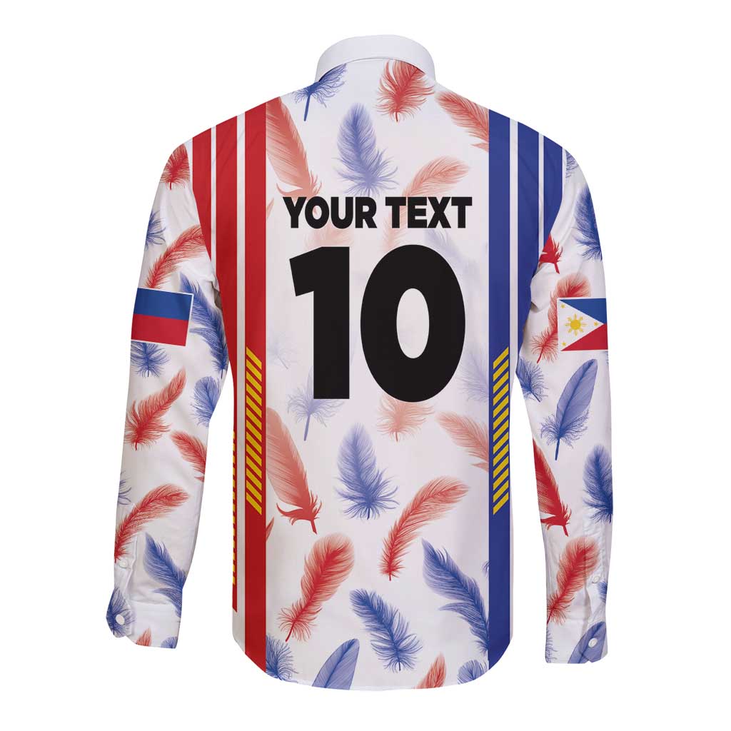 Custom Philippines Champions Football Jersey Long Sleeve Button Shirt LT03 - Polynesian Pride