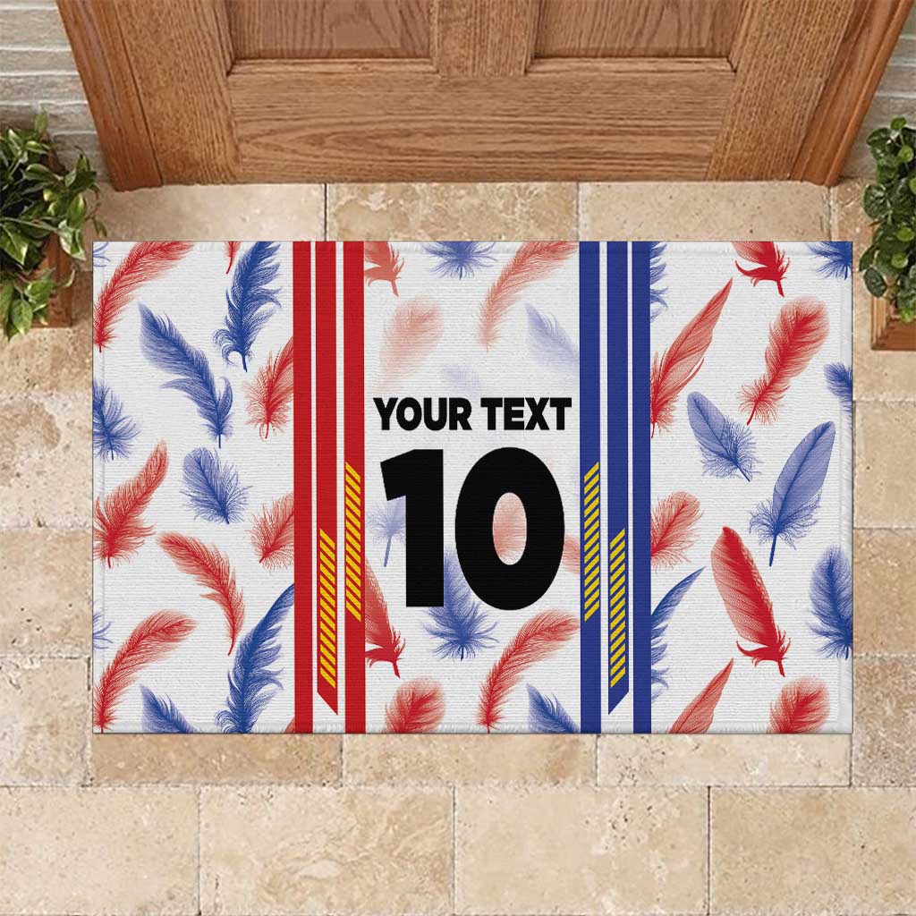 Custom Philippines Champions Football Jersey Rubber Doormat LT03 White - Polynesian Pride