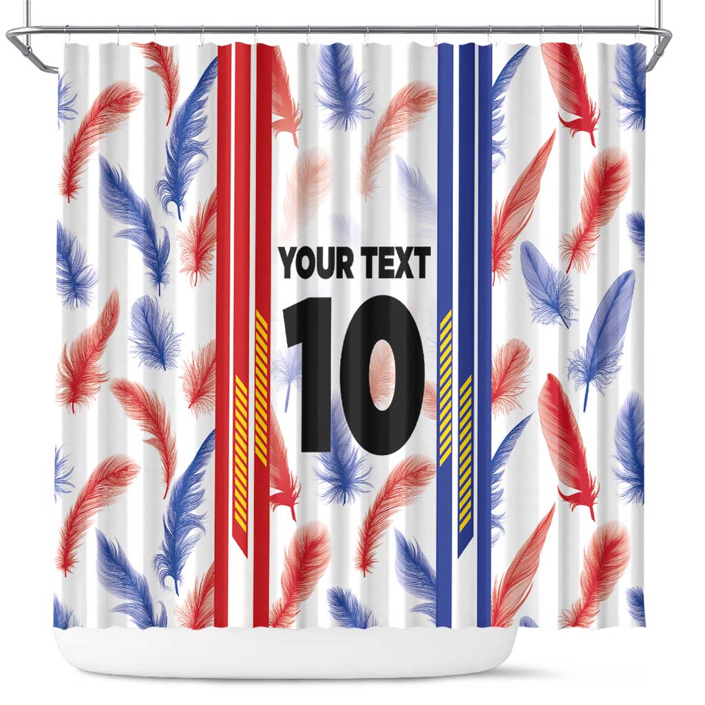 Custom Philippines Champions Football Jersey Shower Curtain LT03 White - Polynesian Pride