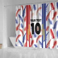 Custom Philippines Champions Football Jersey Shower Curtain LT03 - Polynesian Pride
