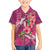 Hawaiian Turtle Love Couple Family Matching Puletasi and Hawaiian Shirt - Sweet Hibiscus and Kakau Pattern Rose Color