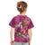 Hawaiian Turtle Love Couple Kid T Shirt - Sweet Hibiscus and Kakau Pattern Rose Color