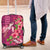 Hawaiian Turtle Love Couple Luggage Cover - Sweet Hibiscus and Kakau Pattern Rose Color