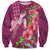 Hawaiian Turtle Love Couple Sweatshirt - Sweet Hibiscus and Kakau Pattern Rose Color