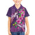 Hawaiian Turtle Love Couple Family Matching Puletasi and Hawaiian Shirt - Sweet Hibiscus and Kakau Pattern Deep Purple Color