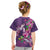 Hawaiian Turtle Love Couple Kid T Shirt - Sweet Hibiscus and Kakau Pattern Deep Purple Color