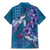 Hawaiian Turtle Love Couple Family Matching Mermaid Dress and Hawaiian Shirt - Sweet Hibiscus and Kakau Pattern Sapphire Color