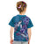 Hawaiian Turtle Love Couple Kid T Shirt - Sweet Hibiscus and Kakau Pattern Sapphire Color