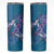 Hawaiian Turtle Love Couple Skinny Tumbler Sweet Hibiscus and Kakau Pattern Sapphire Color