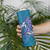 Hawaiian Turtle Love Couple Skinny Tumbler Sweet Hibiscus and Kakau Pattern Sapphire Color