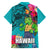 Hawaii Great Aloha Run 40th Anniversary Family Matching Long Sleeve Bodycon Dress and Hawaiian Shirt With Turtle Mascot Marathon Hibiscus and Kakau LT03 - Polynesian Pride