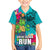 Hawaii Great Aloha Run 40th Anniversary Family Matching Puletasi and Hawaiian Shirt With Turtle Mascot Marathon Hibiscus and Kakau LT03 Son's Shirt Turquoise - Polynesian Pride