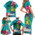 Hawaii Great Aloha Run 40th Anniversary Family Matching Short Sleeve Bodycon Dress and Hawaiian Shirt With Turtle Mascot Marathon Hibiscus and Kakau LT03 - Polynesian Pride