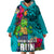 Hawaii Great Aloha Run 40th Anniversary Wearable Blanket Hoodie With Turtle Mascot Marathon Hibiscus and Kakau LT03 - Polynesian Pride