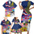 Hawaii Great Aloha Run 40th Anniversary Family Matching Short Sleeve Bodycon Dress and Hawaiian Shirt Hibiscus and Kakau Pattern LT03 - Polynesian Pride