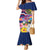 Hawaii Great Aloha Run 40th Anniversary Mermaid Dress Hibiscus and Kakau Pattern LT03 Women Blue - Polynesian Pride