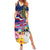 Hawaii Great Aloha Run 40th Anniversary Summer Maxi Dress Hibiscus and Kakau Pattern LT03 Women Blue - Polynesian Pride