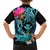 Hawaii Family Matching Off Shoulder Short Dress and Hawaiian Shirt Whale Mix Hibiscus and Kanaka Maoli LT03 - Polynesian Pride