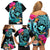 Hawaii Family Matching Off Shoulder Short Dress and Hawaiian Shirt Whale Mix Hibiscus and Kanaka Maoli LT03 - Polynesian Pride