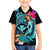 Hawaii Family Matching Off Shoulder Short Dress and Hawaiian Shirt Whale Mix Hibiscus and Kanaka Maoli LT03 Son's Shirt Black - Polynesian Pride