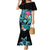 Hawaii Mermaid Dress Whale Mix Hibiscus and Kanaka Maoli LT03 Women Black - Polynesian Pride