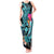 Hawaii Tank Maxi Dress Whale Mix Hibiscus and Kanaka Maoli LT03 Women Black - Polynesian Pride