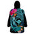 Hawaii Wearable Blanket Hoodie Whale Mix Hibiscus and Kanaka Maoli LT03 - Polynesian Pride