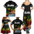 Hawaii Lei Day Family Matching Summer Maxi Dress and Hawaiian Shirt Hibiscus Wreath and Polynesian Pattern