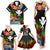 Hawaii Lei Day Family Matching Tank Maxi Dress and Hawaiian Shirt Hibiscus Wreath and Polynesian Pattern