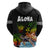 Hawaii Lei Day Hoodie Hibiscus Wreath and Polynesian Pattern