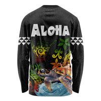 Hawaii Lei Day Long Sleeve Shirt Hibiscus Wreath and Polynesian Pattern LT03 - Polynesian Pride