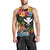 Hawaii Lei Day Men Tank Top Hibiscus Wreath and Polynesian Pattern