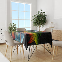 Hawaii Lei Day Tablecloth Hibiscus Wreath and Polynesian Pattern LT03 - Polynesian Pride