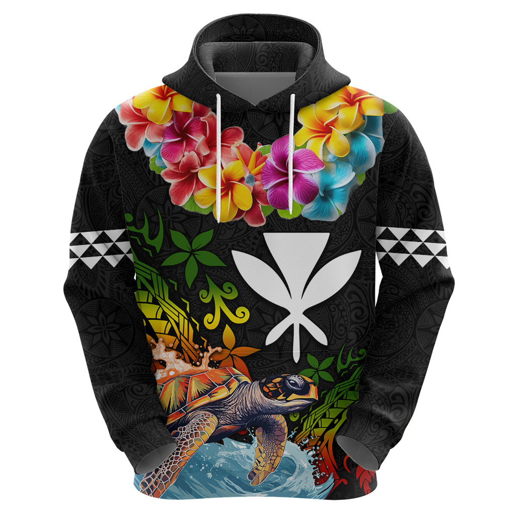Hawaii Lei Day Zip Hoodie Hibiscus Wreath and Polynesian Pattern LT03 - Polynesian Pride