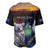 Australia and New Zealand ANZAC Day Baseball Jersey Tui Bird and Koala mix Maori and Aboriginal Pattern