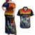 Australia and New Zealand ANZAC Day Couples Matching Off Shoulder Maxi Dress and Hawaiian Shirt Tui Bird and Koala mix Maori and Aboriginal Pattern