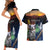 Australia and New Zealand ANZAC Day Couples Matching Short Sleeve Bodycon Dress and Hawaiian Shirt Tui Bird and Koala mix Maori and Aboriginal Pattern