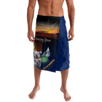 Australia and New Zealand ANZAC Day Lavalava Tui Bird and Koala mix Maori and Aboriginal Pattern LT03 Black - Polynesian Pride