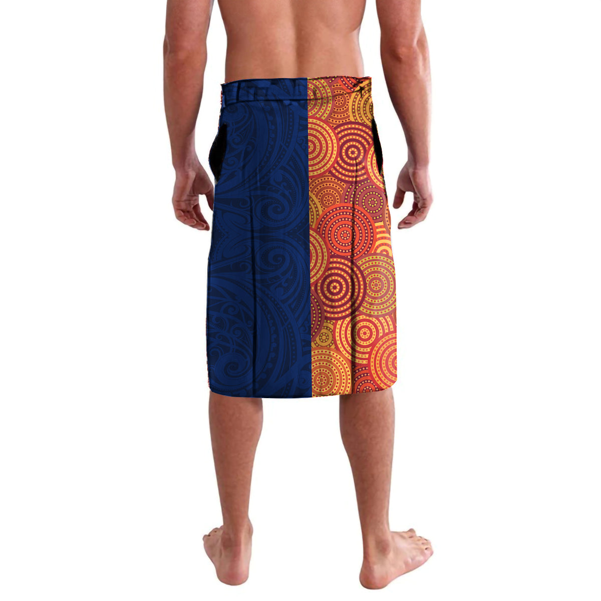 Australia and New Zealand ANZAC Day Lavalava Tui Bird and Koala mix Maori and Aboriginal Pattern LT03 - Polynesian Pride