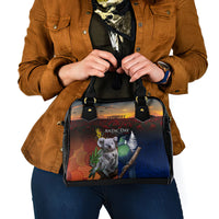 Australia and New Zealand ANZAC Day Shoulder Handbag Tui Bird and Koala mix Maori and Aboriginal Pattern LT03 - Polynesian Pride