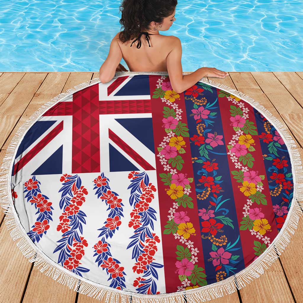 Hawaiian Lei Beach Blanket National Flag Striped Style LT03 - Polynesian Pride