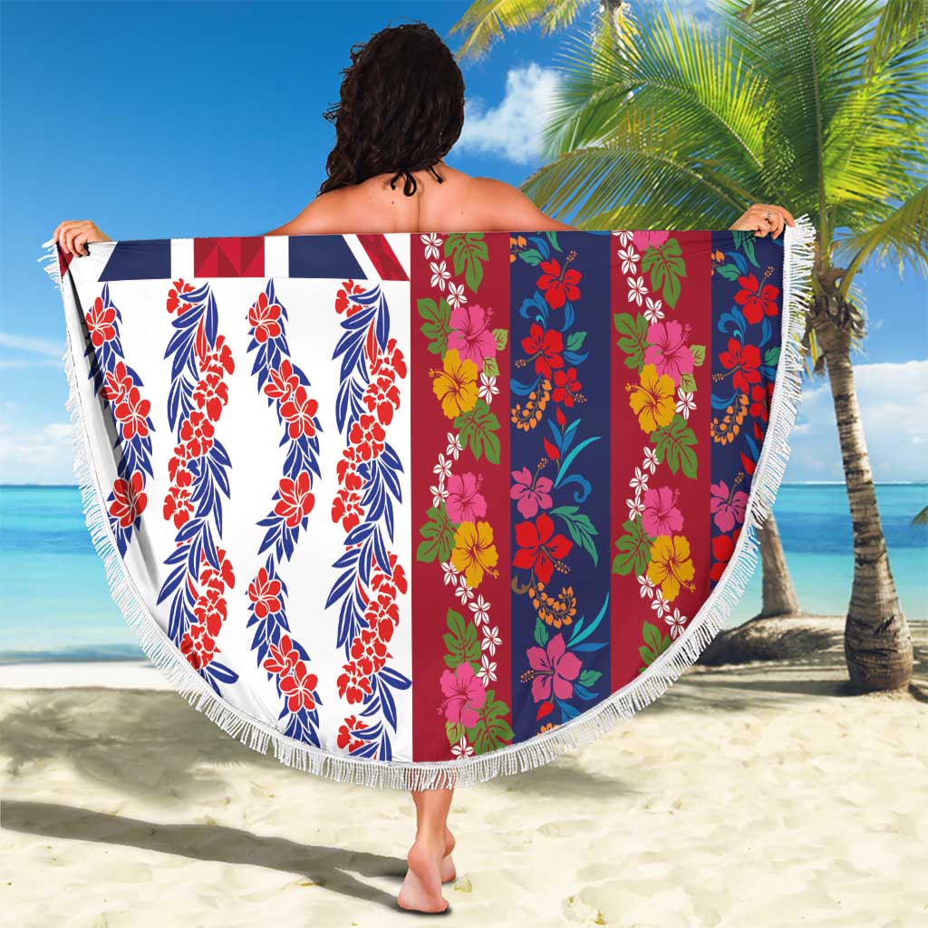 Hawaiian Lei Beach Blanket National Flag Striped Style LT03 - Polynesian Pride