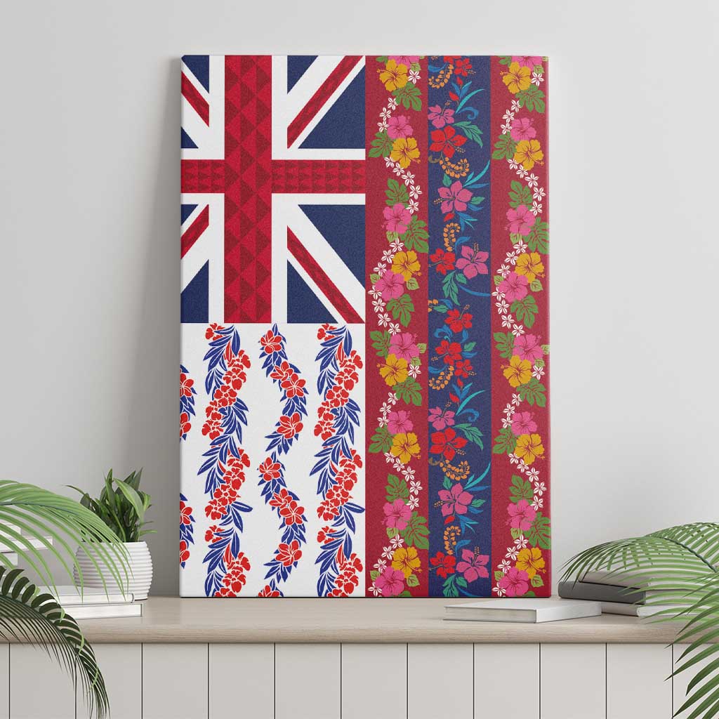 Hawaiian Lei Canvas Wall Art National Flag Striped Style LT03 - Polynesian Pride