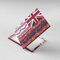 Hawaiian Lei Canvas Wall Art National Flag Striped Style LT03 With Frame Red - Polynesian Pride
