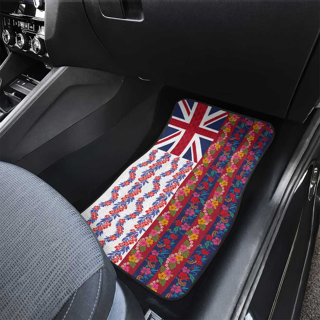 Hawaiian Lei Car Mats National Flag Striped Style LT03 - Polynesian Pride