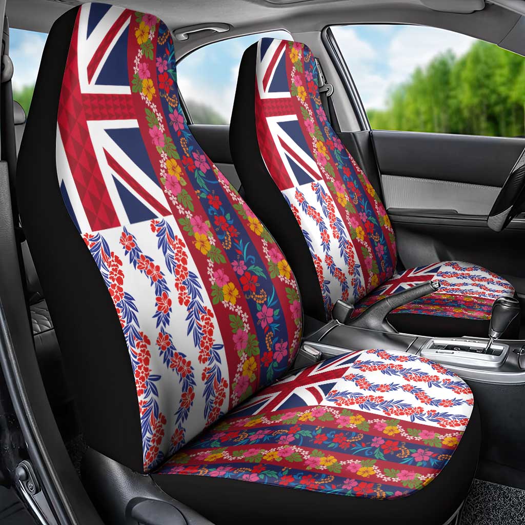 Hawaiian Lei Car Seat Cover National Flag Striped Style LT03 - Polynesian Pride