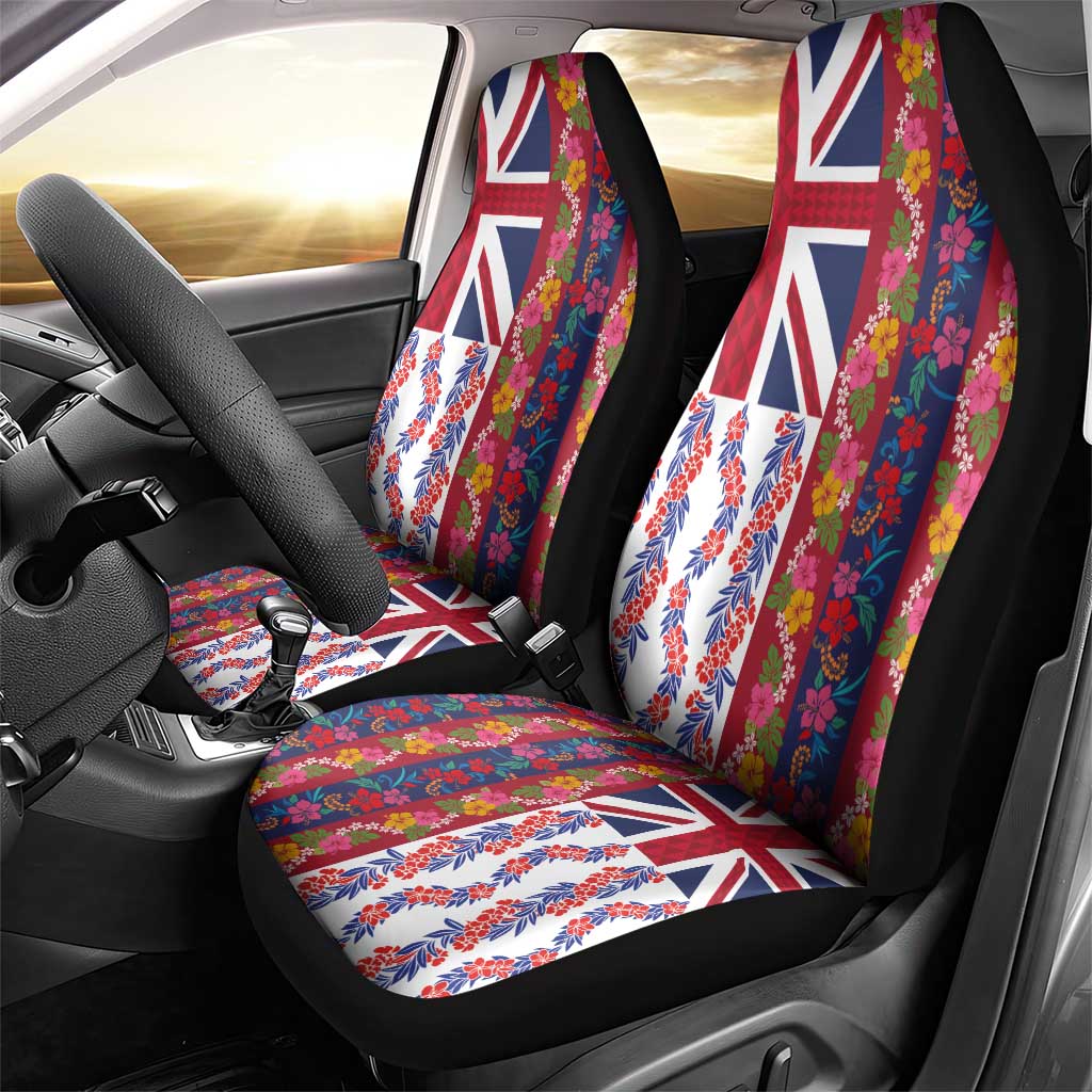 Hawaiian Lei Car Seat Cover National Flag Striped Style LT03 - Polynesian Pride