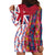 Hawaiian Lei Hoodie Dress National Flag Striped Style